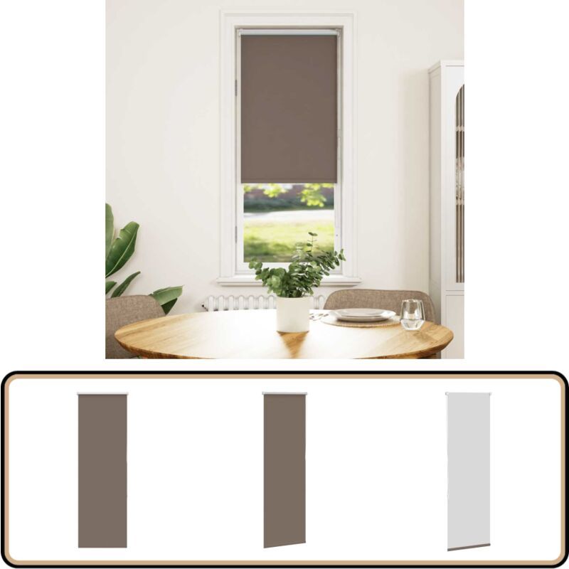 Vidaxl - Store enrouleur occultant café 50x130cm largeur du tissu 45,7cm