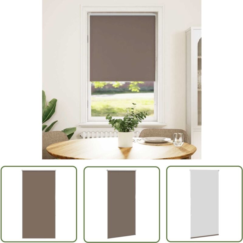 The Living Store - vidaXL Store enrouleur occultant café 70x175cm largeur du tissu 65,7cm