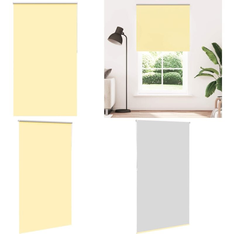Vidaxl - Store enrouleur occultant jaune largeur du tissu 121,6 cm