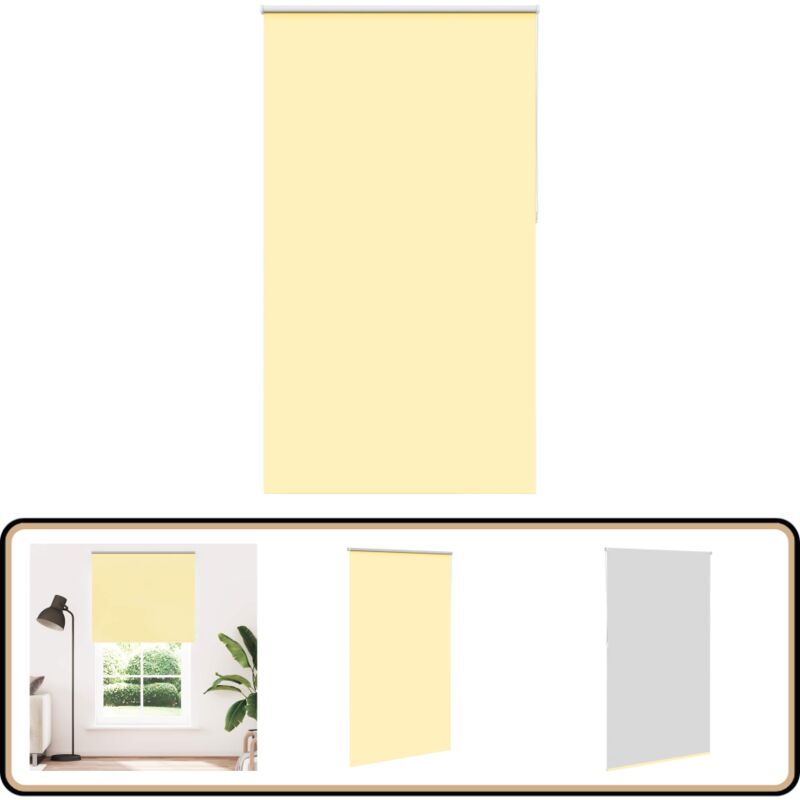 Vidaxl - Store enrouleur occultant jaune largeur du tissu 131,6 cm
