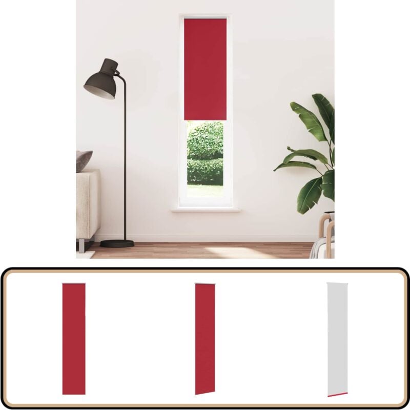 Vidaxl - Store enrouleur occultant rouge largeur du tissu 55,7 cm