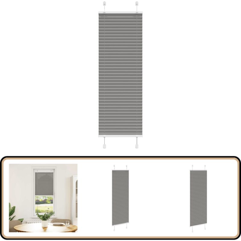 Vidaxl - Store plissé anthracite 50x150 cm largeur du tissu 49,4 cm