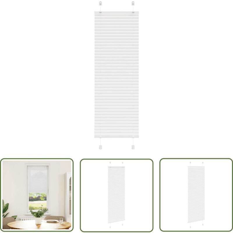 vidaXL Store plissé blanc 45x100 cm largeur du tissu 44,4 cm polyester
