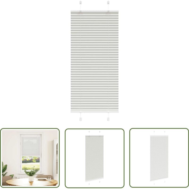 The Living Store - vidaXL Store plissé gris clair 65x100 cm largeur du tissu 64,4 cm