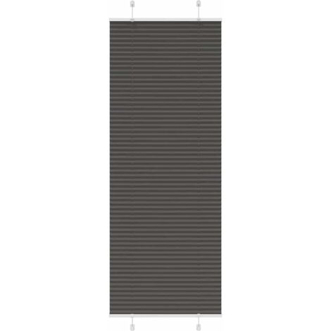 vidaXL Store plissé noir 70x200 cm largeur du tissu 69,4 cm polyester
