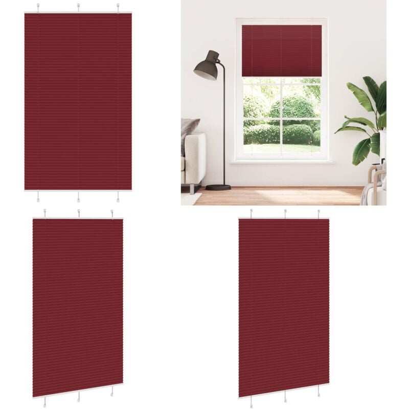Vidaxl - Store plissé rouge bordeaux 120x200 cm largeur du tissu 119,4cm
