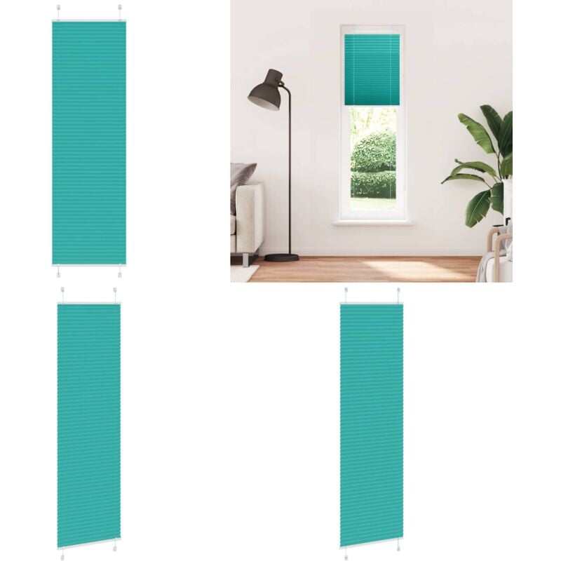 Vidaxl - Store plissé vert pétrole 60x200 cm largeur du tissu 59,4 cm