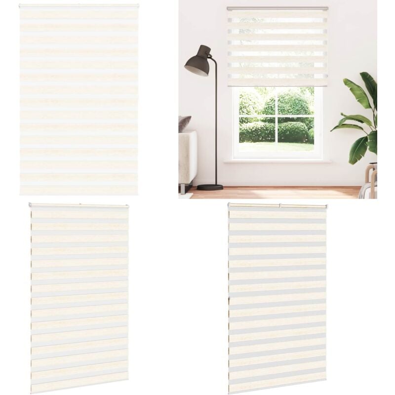 Vidaxl - Store zèbre beige marbré largeur du tissu 135,9 cm polyester