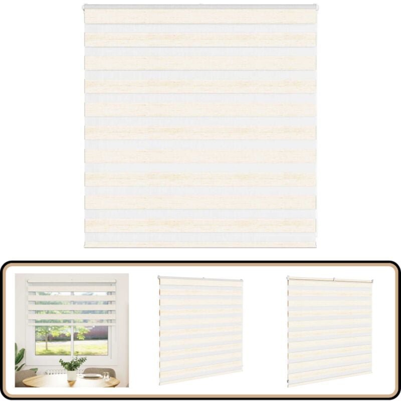 vidaXL Store zèbre beige marbré largeur du tissu 140,9 cm polyester