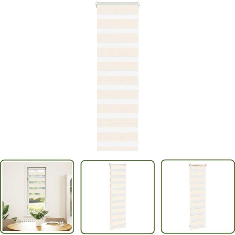 The Living Store - vidaXL Store zèbre beige marbré largeur du tissu 35,9 cm polyester