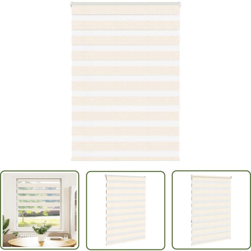 The Living Store - vidaXL Store zèbre beige marbré largeur du tissu 90,9 cm polyester