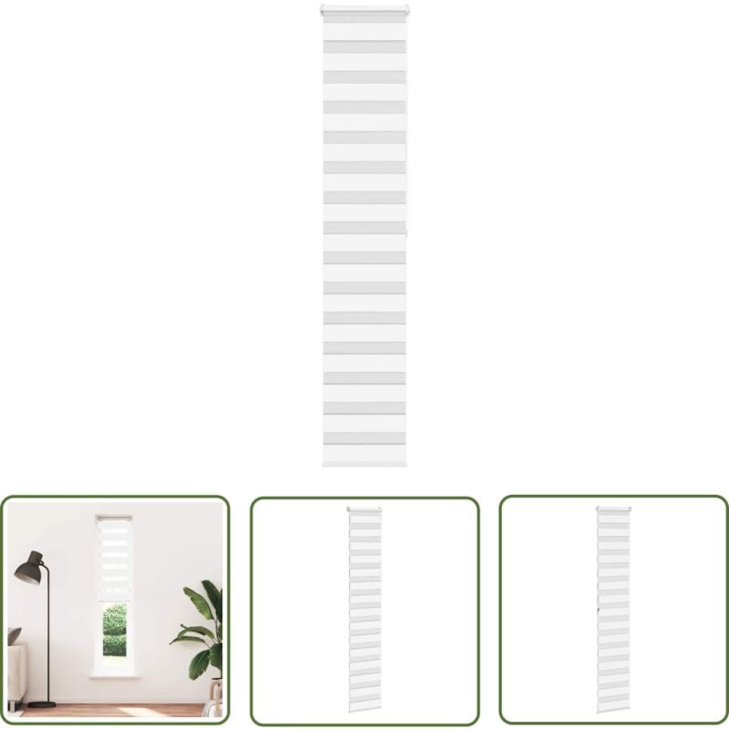 The Living Store - vidaXL Store zèbre blanc 45x200cm largeur du tissu 40,9 cm polyester