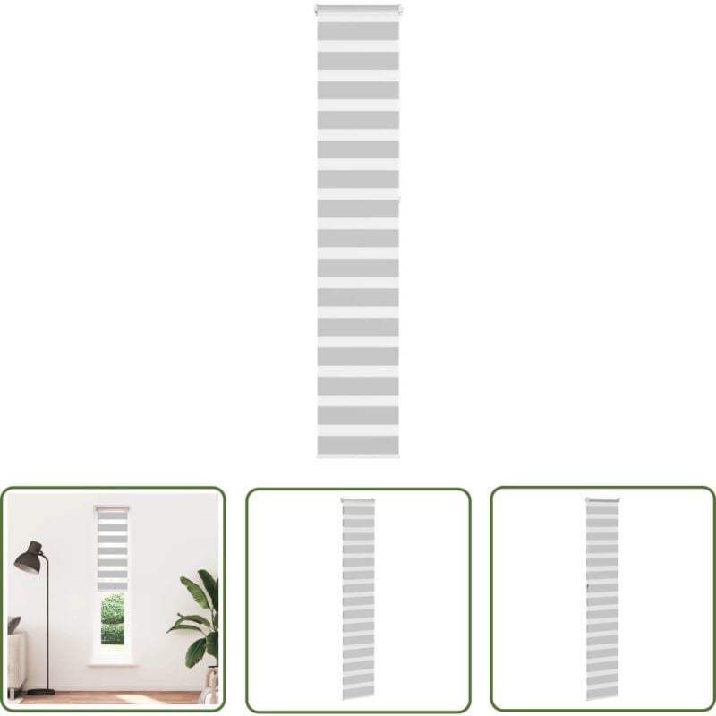 The Living Store - vidaXL Store zèbre gris clair largeur du tissu 35,9 cm polyester