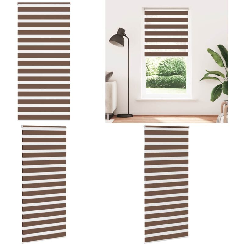 Vidaxl - Store zèbre marron 100x200 cm largeur du tissu 95,9cm polyester