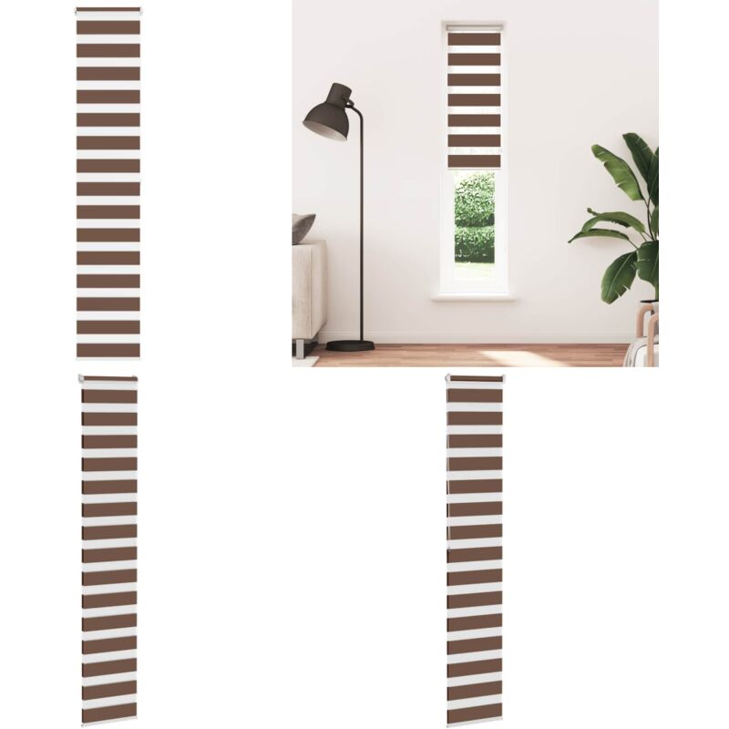 Vidaxl - Store zèbre marron 45x200 cm largeur du tissu 40,9 cm polyester