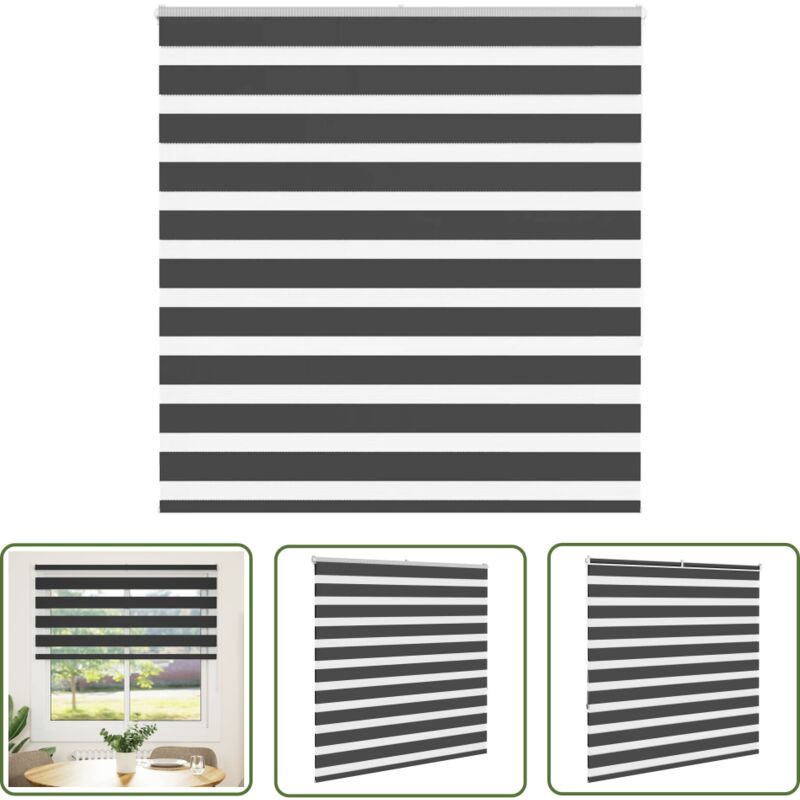 The Living Store - vidaXL Store zèbre noir 145x150 cm largeur du tissu 140,9 cm polyester