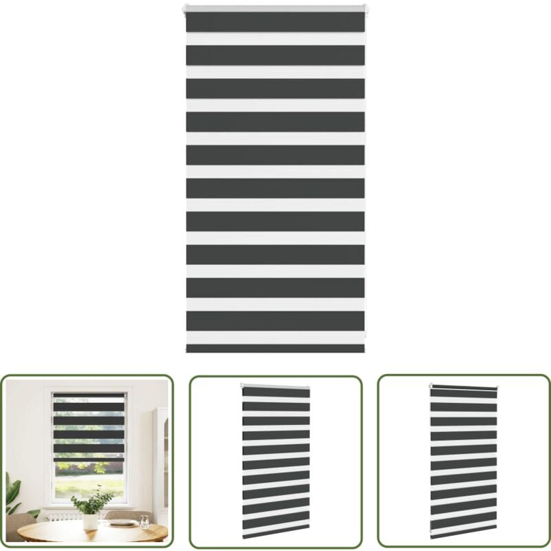 The Living Store - vidaXL Store zèbre noir 70x100 cm largeur du tissu 65,9 cm polyester