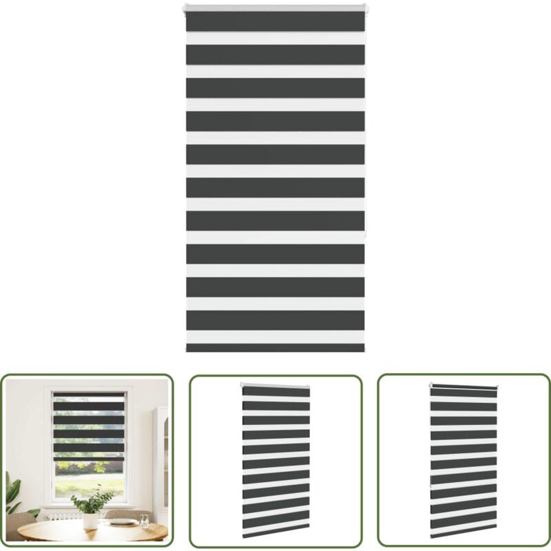 The Living Store - vidaXL Store zèbre noir 75x150 cm largeur du tissu 70,9 cm polyester