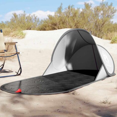 vidaXL Strandzelt grau faltbar wasserfest