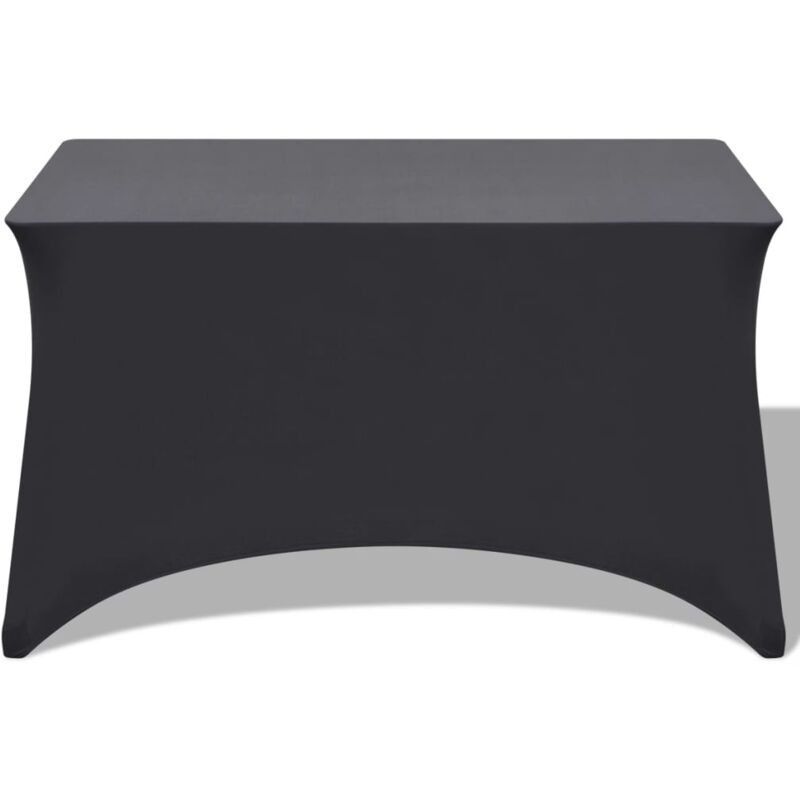 Stretch-tischhusse 2 Stk. 120 X 60, 5 X 74 Cm Anthrazit Vidaxl