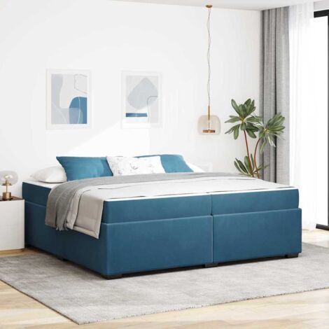 vidaXL Struttura del letto Blu scuro 200 x 200 cm Velluto