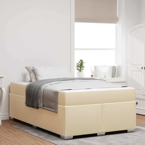 vidaXL Struttura del letto Crema 120 x 190 cm Tessuto