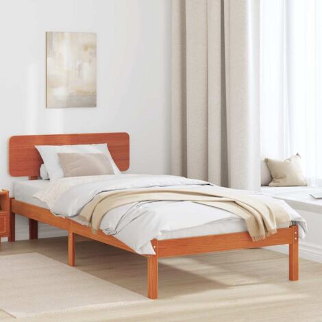 vidaXL Struttura del letto Marrone cerato 80 x 200 cm Pino massello