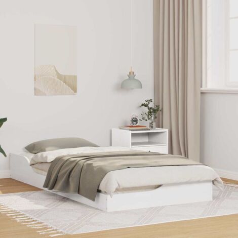 vidaXL Struttura letto a terra Bianco 75 x 190 cm