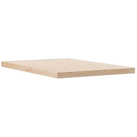 vidaXL Struttura letto a terra Naturale 140 x 220 cm