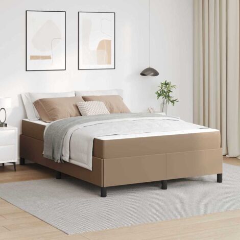 vidaXL Struttura letto con materasso Cappuccino 160 x 200 cm