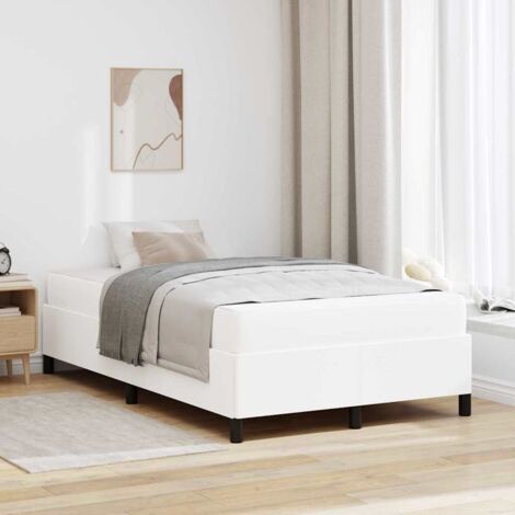 vidaXL Struttura letto con materasso con materasso Bianco 120 x 200 cm