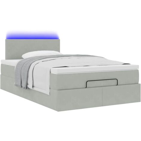 vidaXL Struttura Letto Pouf con Materasso 120x200 cm Velluto