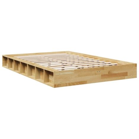 vidaXL Struttura Letto Senza Materasso 120x200 cm in Legno di Rovere