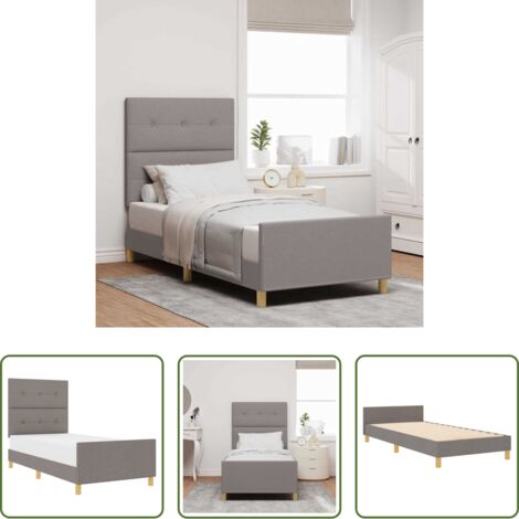 vidaXL Struttura letto -  Struttura del letto con testiera Talpa 80 x 200 cm Tessuto