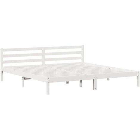 vidaXL Struttura per Letto Bianco 210 x 180 cm Legno di pino massello