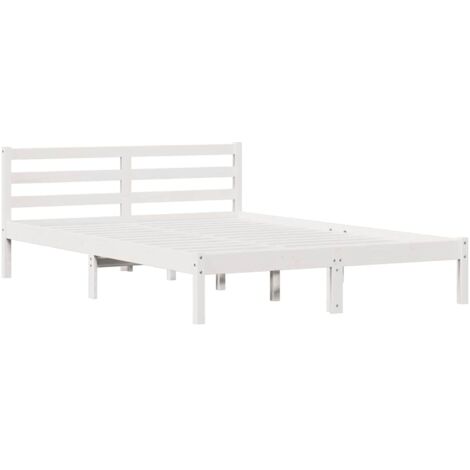 vidaXL Struttura per Letto Bianco 220 x 160 cm Legno di pino massello