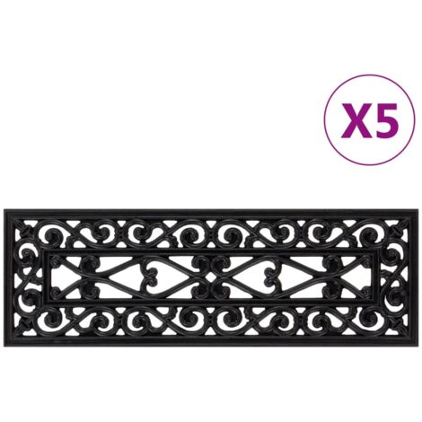 vidaXL Stufenmatten 5 Stk. 25x75 cm Gummi