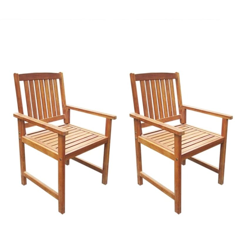 Vidaxl - Garden Chairs 2 pcs Solid Acacia Wood Brown