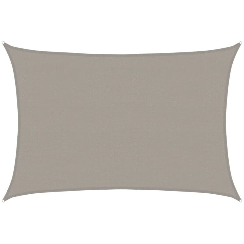 Sunshade Sail 160 G/m² Rectangular Light Grey 4x6 M Hdpe Vidaxl