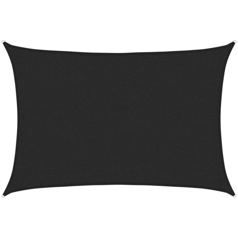 Sunshade Sail 160 G/m² Black 2x2.5 M Hdpe Vidaxl