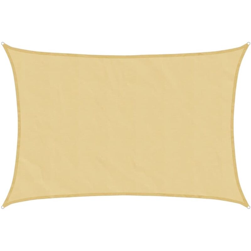 Sun Shade Sail Sand 3x2 M 100% Polyester Oxford Vidaxl