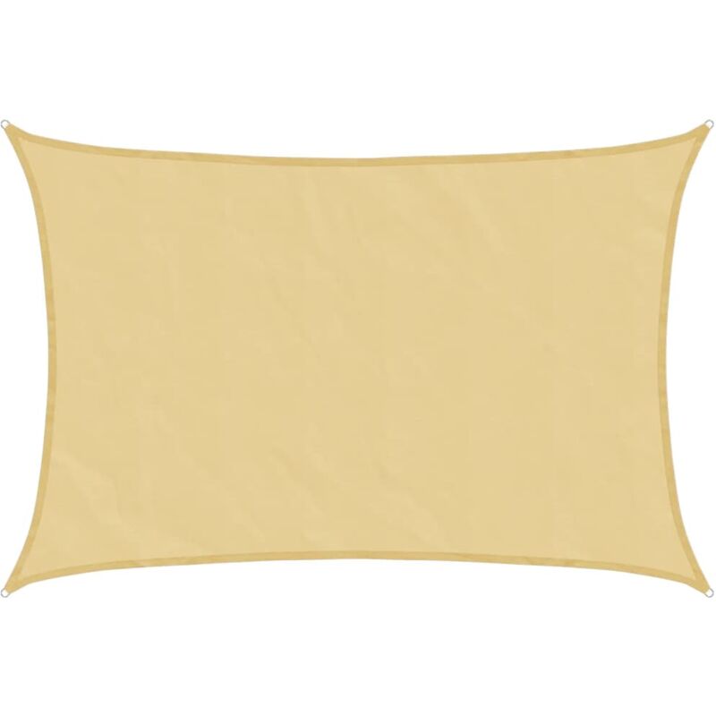 Sun Shade Sail Sand 4x3 M 100% Polyester Oxford Vidaxl
