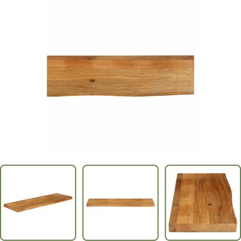 vidaXL Superficie de mesa -  Tablero de mesa borde natural madera maciza mango 120x20x3,8 cm