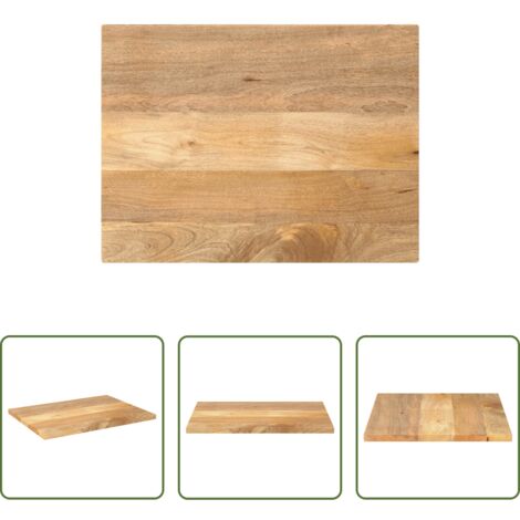 vidaXL Superficie de mesa -  Tablero de mesa rectangular madera maciza mango 90x70x3,8 cm