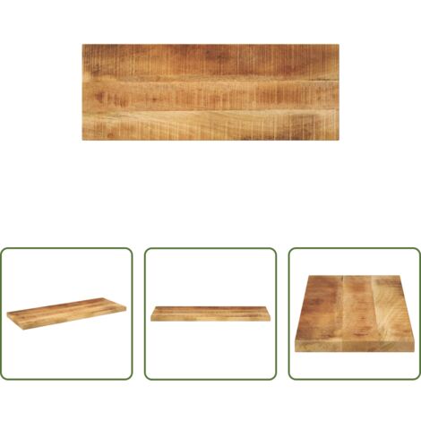 vidaXL Superficie de mesa -  Tablero de mesa rectangular madera mango rugosa 90x20x3,8 cm