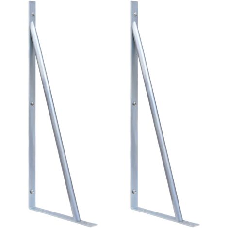 vidaXL Support Brackets for Fence Post 2 pcs Galvanised Steel
