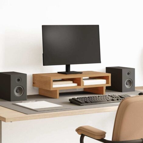 Vidaxl – Support de moniteur chêne artisanal 50x27x15 cm – Bois d'ingénierie résistant à l'humidité – Rangement optimal pour bureau