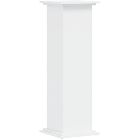 Vidaxl – Support pour plantes blanc 33x33x100 cm – Bois d'ingénierie – Capacité de charge 60 kg – Pour usage intérieur avec fixation murale