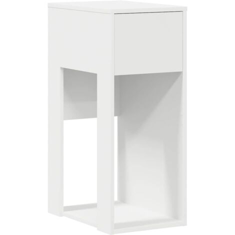 vidaXL Supporto a Torre per Computer con Cassetto Bianco 30x44x74 cm