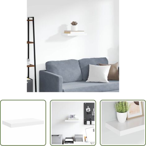 vidaXL Supporto espositivo -  Scaffale a Parete Bianco 40x23x3,8 cm in MDF